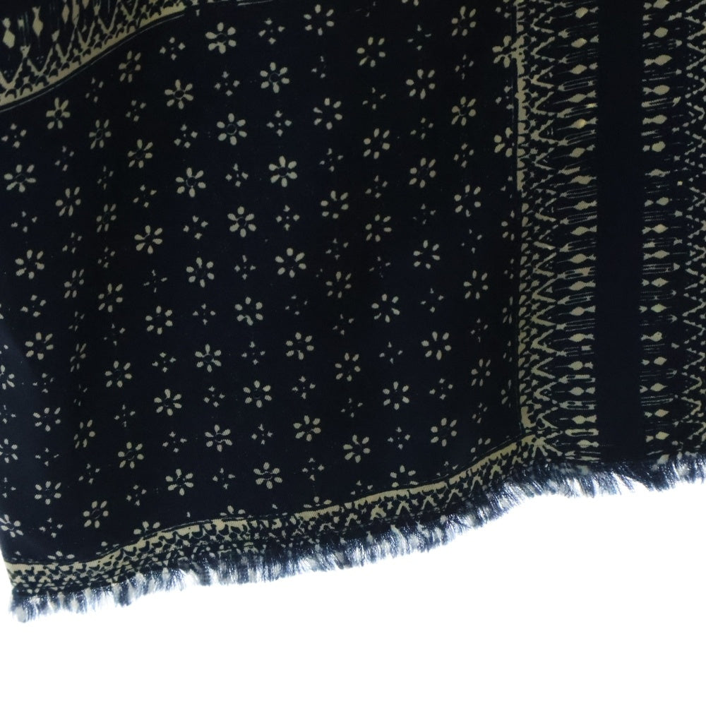 KITH(キス) Silk Twill Boxy Collared Overshirt Vista シルクツイル ボクシーカラー オーバーシャツ ネイビー