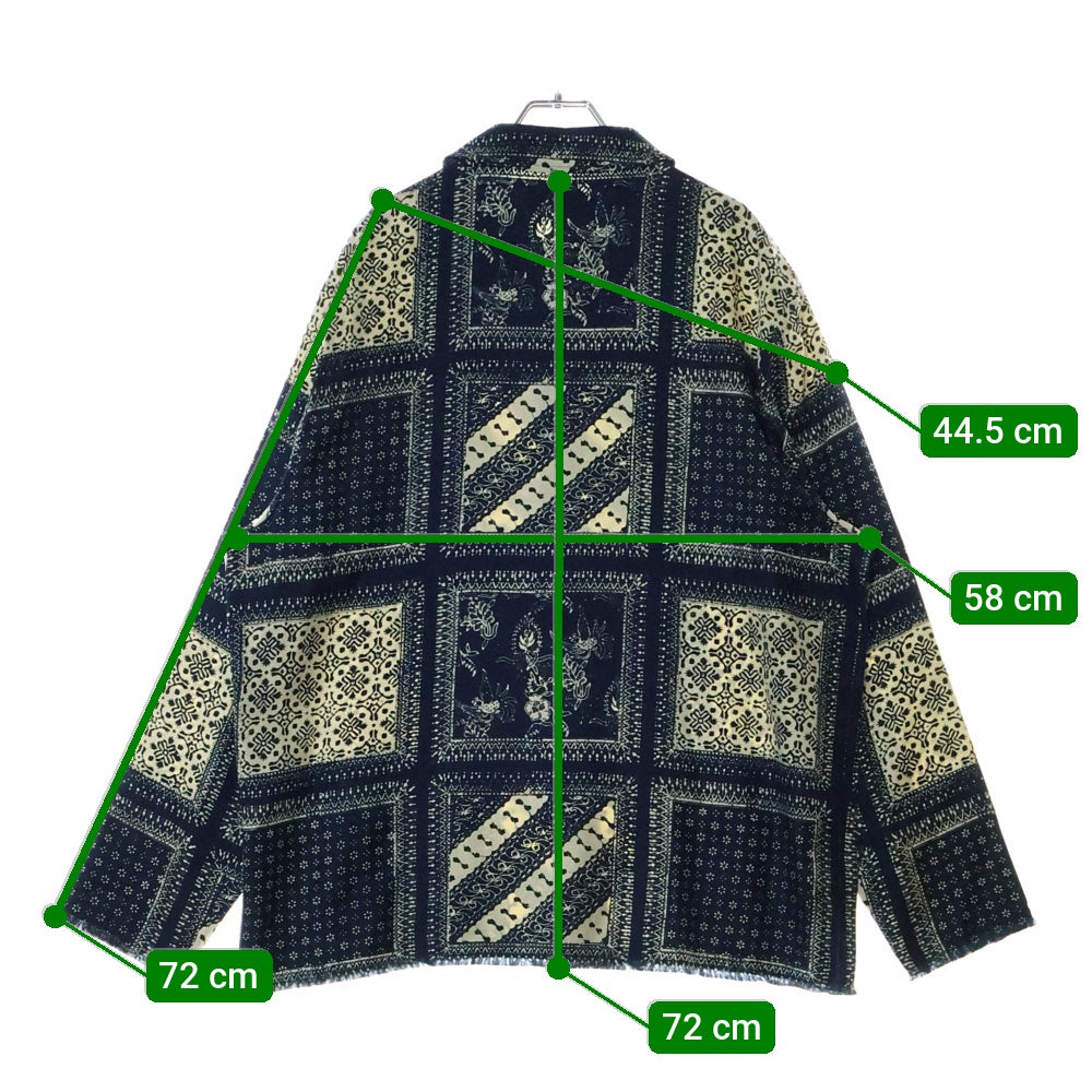 KITH(キス) Silk Twill Boxy Collared Overshirt Vista シルクツイル ボクシーカラー オーバーシャツ ネイビー