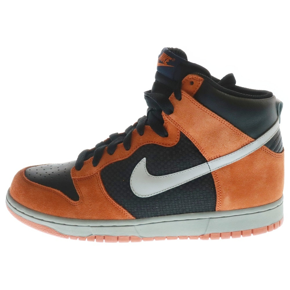 NIKE(ナイキ) 【観賞用 2007年製】 DUNK HIGH HOOP ORANGE ダンク フープ オレンジ ハイカットスニーカー ブラック/オレンジ US9.5/27.5cm 317982-001