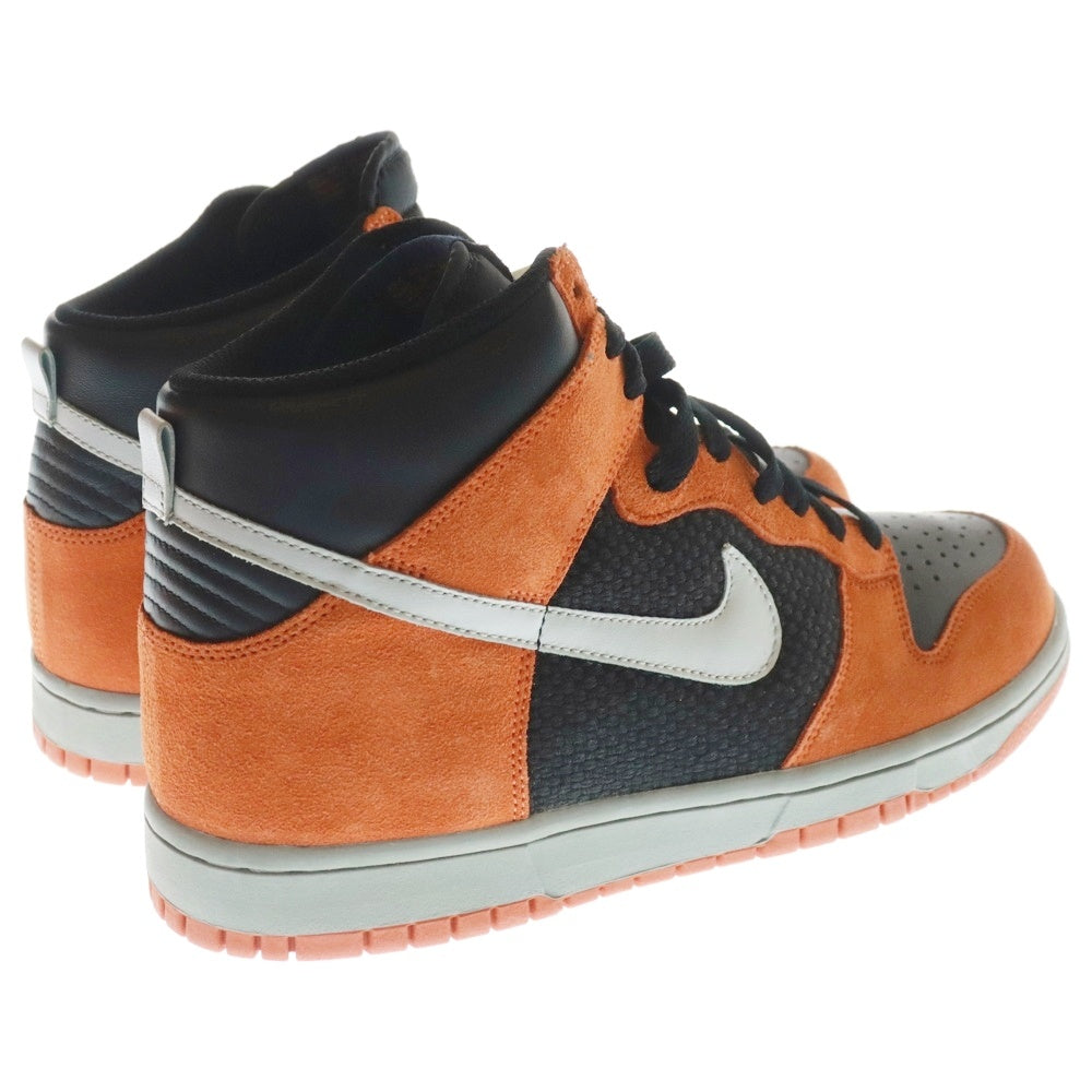 NIKE(ナイキ) 【観賞用 2007年製】 DUNK HIGH HOOP ORANGE ダンク フープ オレンジ ハイカットスニーカー ブラック/オレンジ US9.5/27.5cm 317982-001
