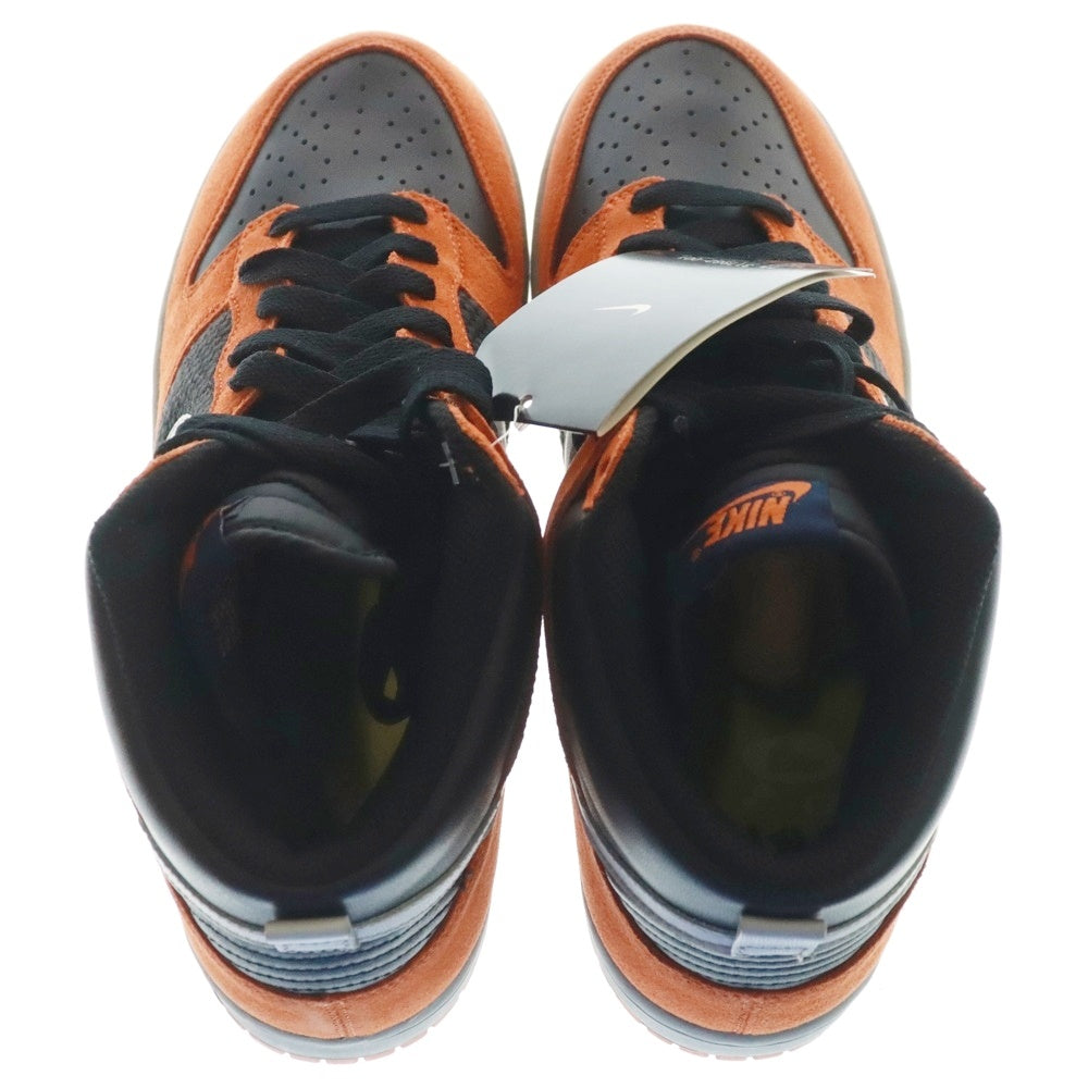 NIKE(ナイキ) 【観賞用 2007年製】 DUNK HIGH HOOP ORANGE ダンク フープ オレンジ ハイカットスニーカー ブラック/オレンジ US9.5/27.5cm 317982-001