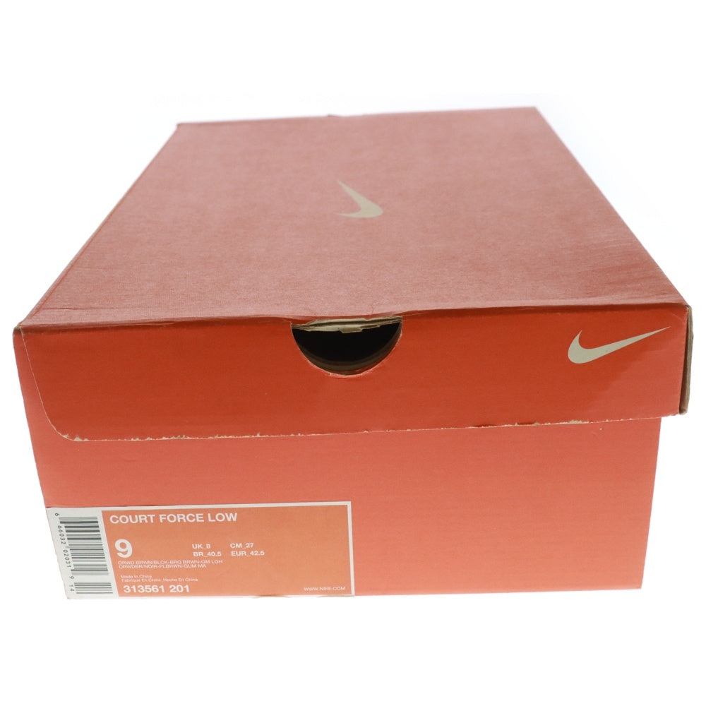 NIKE(ナイキ) 【観賞用 2007年製】 COURT FORCE LOW コート フォース ローカットスニーカー ブラウン/ブラック US9/27cm 313561-201