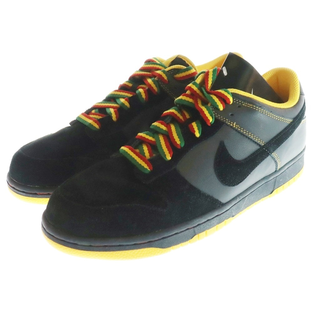 NIKE(ナイキ) 【観賞用 2007年製】DUNK LOW CL RASTA PACK BLACK VARSITY MAIZE ダンク シーエル ラスタ パック ブラック バーシティ メイズ ローカットスニーカー 304714-908