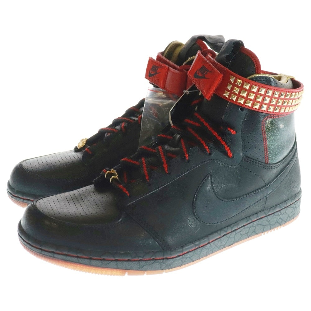 NIKE(ナイキ) 【観賞用 2009年製】 DYNASTY HIGH MIGHTY CROWN ダイナスティ マイティ クラウン ハイカットスニーカー ブラック/レッド US9.5/27.5cm 388986-001