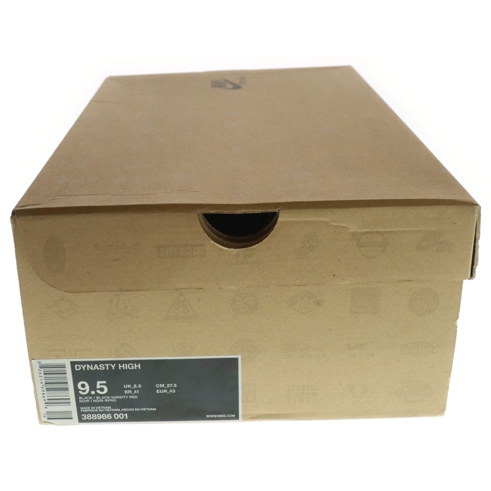 NIKE(ナイキ) 【観賞用 2009年製】 DYNASTY HIGH MIGHTY CROWN ダイナスティ マイティ クラウン ハイカットスニーカー ブラック/レッド US9.5/27.5cm 388986-001