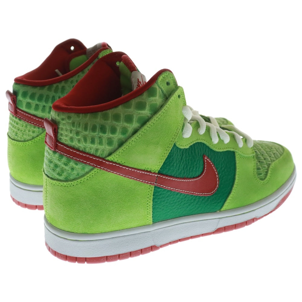 NIKE SB(ナイキエスビー) 【観賞用 2008年製】 DUNK HIGH PRO DR. FEELGOOD ダンク プロ ドクター フィールグッド ハイカットスニーカー グリーン/レッド US9.5/27.5cm 305050-362