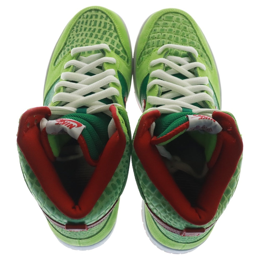 NIKE SB(ナイキエスビー) 【観賞用 2008年製】 DUNK HIGH PRO DR. FEELGOOD ダンク プロ ドクター フィールグッド ハイカットスニーカー グリーン/レッド US9.5/27.5cm 305050-362