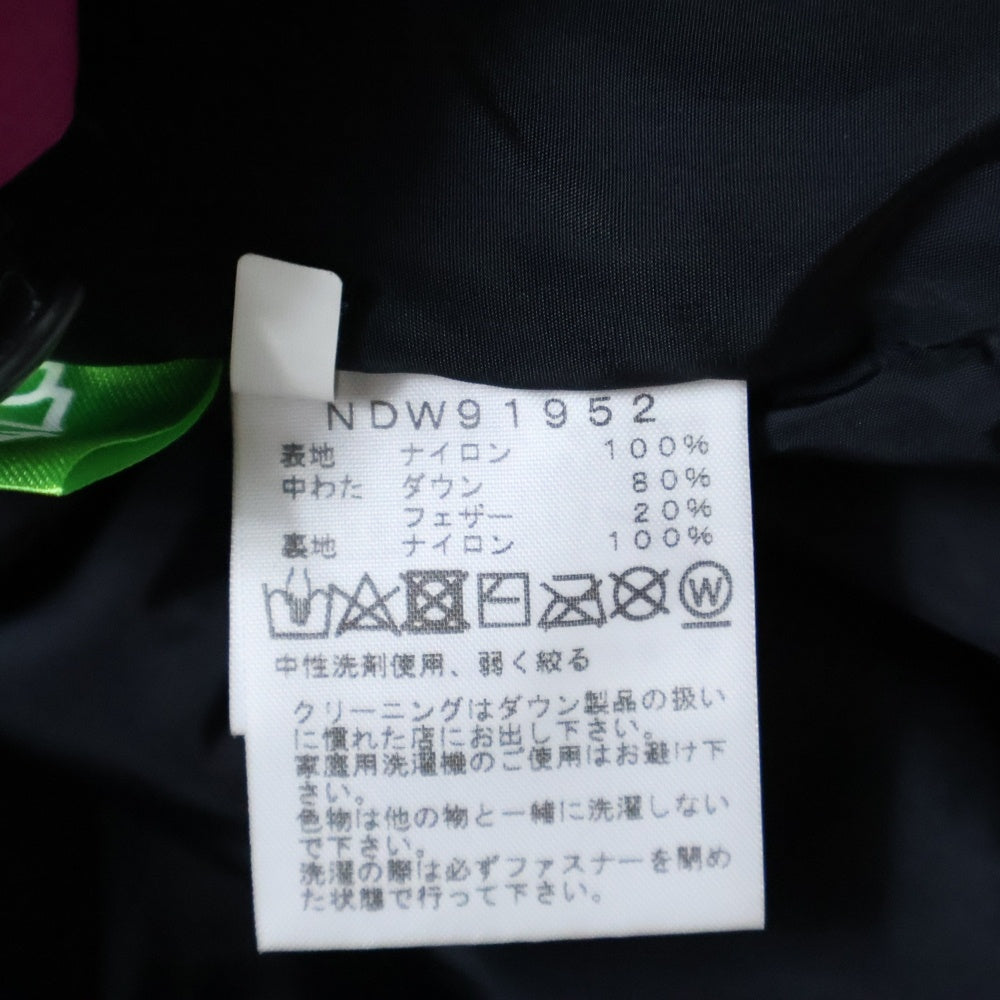 THE NORTH FACE(ザノースフェイス) SHORT NUPTSE JACKET ショート ヌプシ ジップアップダウンジャケット レディース ピンク/ブラック NDW91952