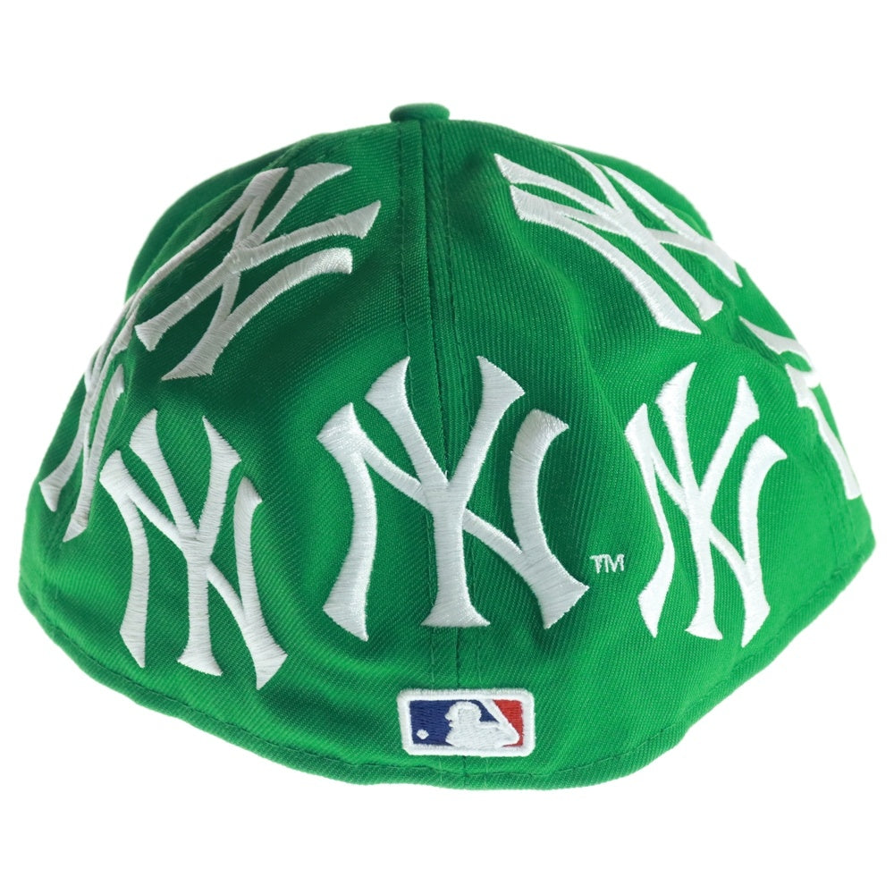 SUPREME(シュプリーム) 21AW ×NEW ERA New York Yankees Box Logo Cap ニューエラ ニューヨークヤンキース ボックスロゴ 6パネル ベースボールキャップ 帽子 グリーン