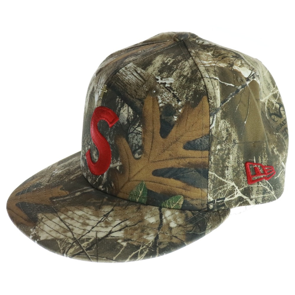 SUPREME(シュプリーム) 24SS ×NEW ERA Gold Cross S Logo Cap ニューエラ ゴールドクロス Sロゴ リアルツリーカモ 6パネル ベースボールキャップ 帽子 ブラウン