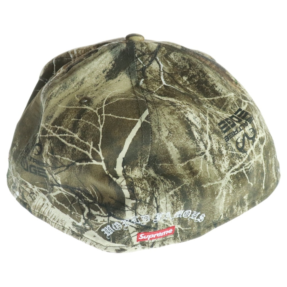 SUPREME(シュプリーム) 24SS ×NEW ERA Gold Cross S Logo Cap ニューエラ ゴールドクロス Sロゴ リアルツリーカモ 6パネル ベースボールキャップ 帽子 ブラウン