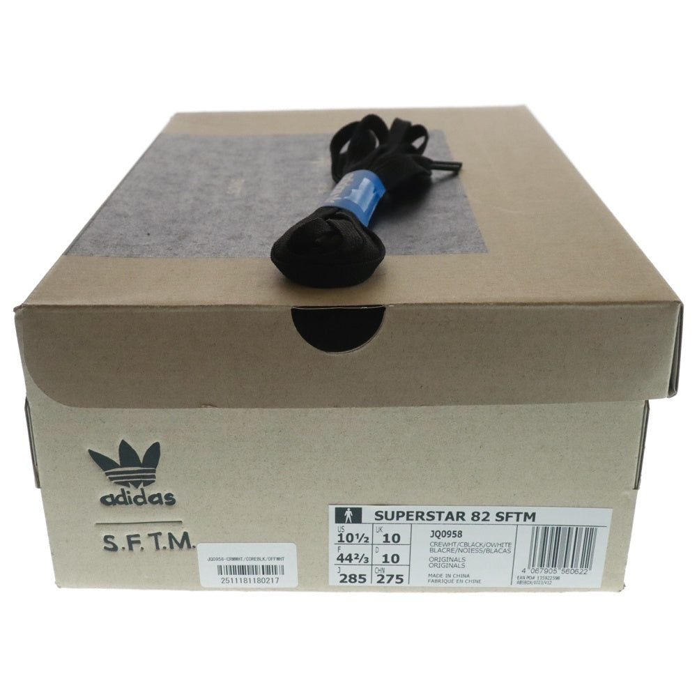 adidas(アディダス) SUPER STAR 82 SFTM スーパースター82 ソングフォーザミュート ローカットスニーカー ホワイトクリーム/ブラック US10.5/28.5cm JQ0958