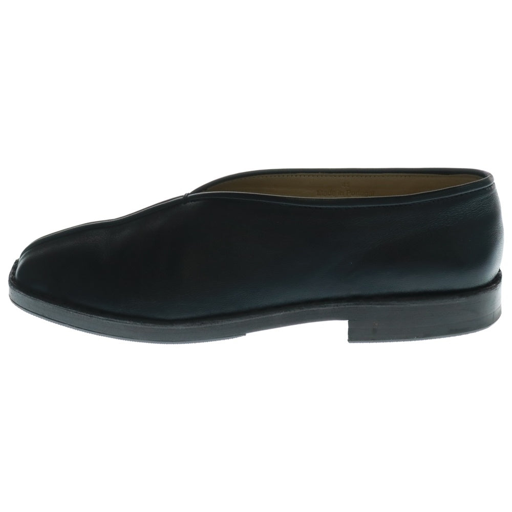 LEMAIRE(ルメール) Frat Piped Slippers フラットパイプド スリッパー レザースリッポン ミュール ローカットシューズ ブラック