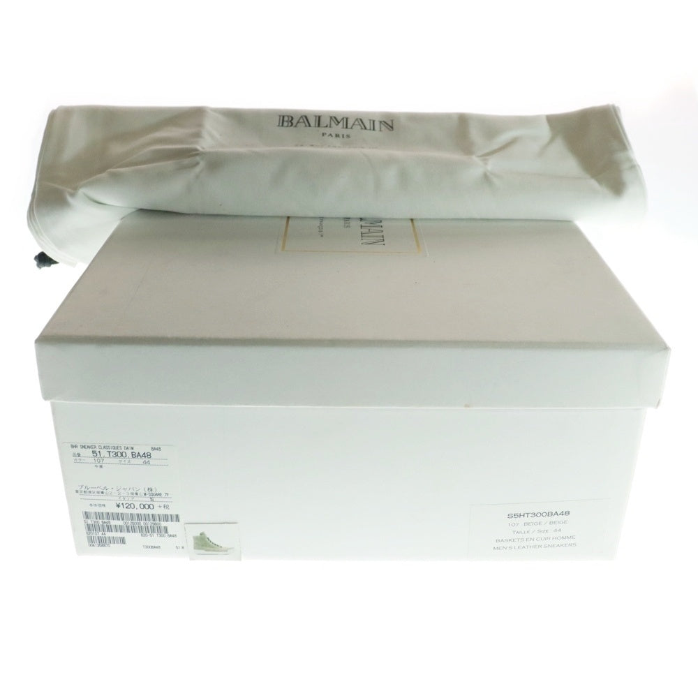BALMAIN(バルマン) HIGH CUT SNEAKERS イタリア製 サイドジップ スエード ハイカットスニーカー ブラウン 51-T300-BA48