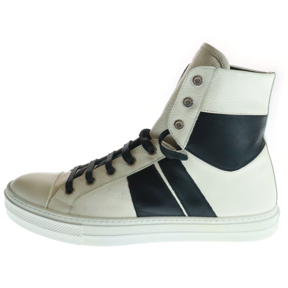 AMIRI(アミリ) SUNSET SNEAKER サンセット バイカラー レザー ハイカットスニーカー ホワイト/ブラック MSSUN-LTH