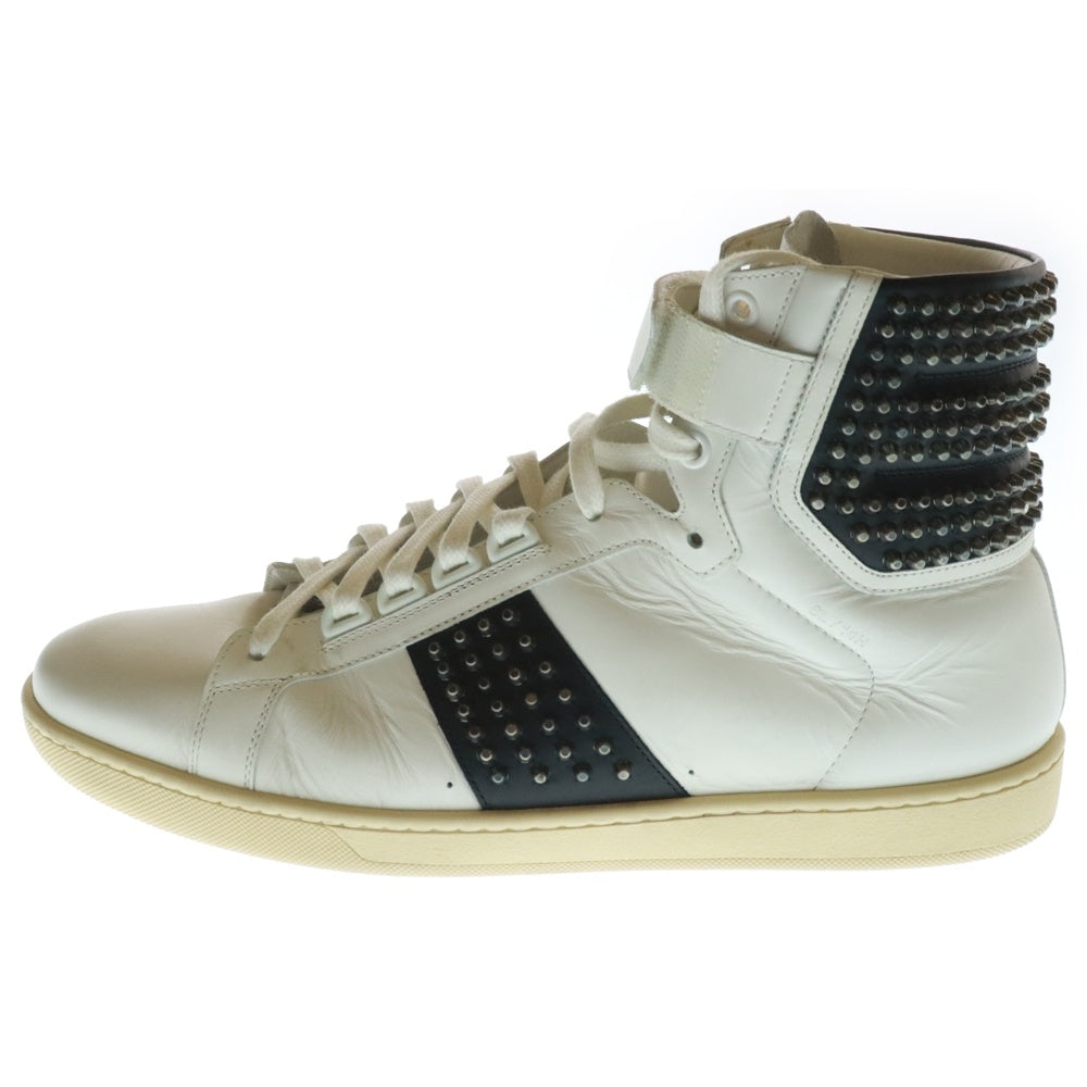 SAINT LAURENT PARIS(サンローランパリ) COURT CLASSIC SL コートクラシック スタッズ ハイカットスニーカー ホワイト/ブラック 361275