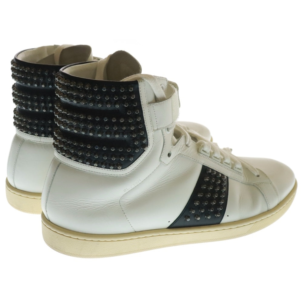 SAINT LAURENT PARIS(サンローランパリ) COURT CLASSIC SL コートクラシック スタッズ ハイカットスニーカー ホワイト/ブラック 361275