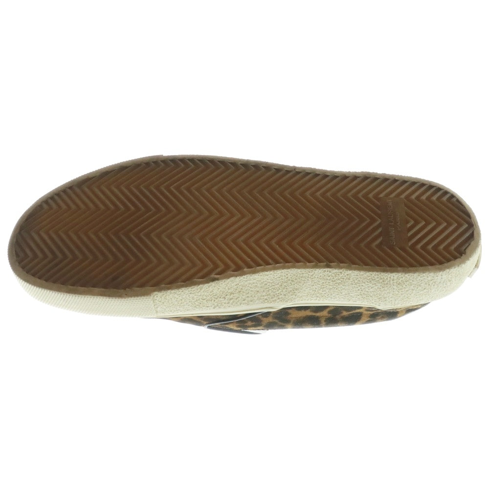 SAINT LAURENT PARIS(サンローランパリ) SLIP-ON スペイン製 レオパード柄 スリッポン ローカットスニーカー ブラウン 377362