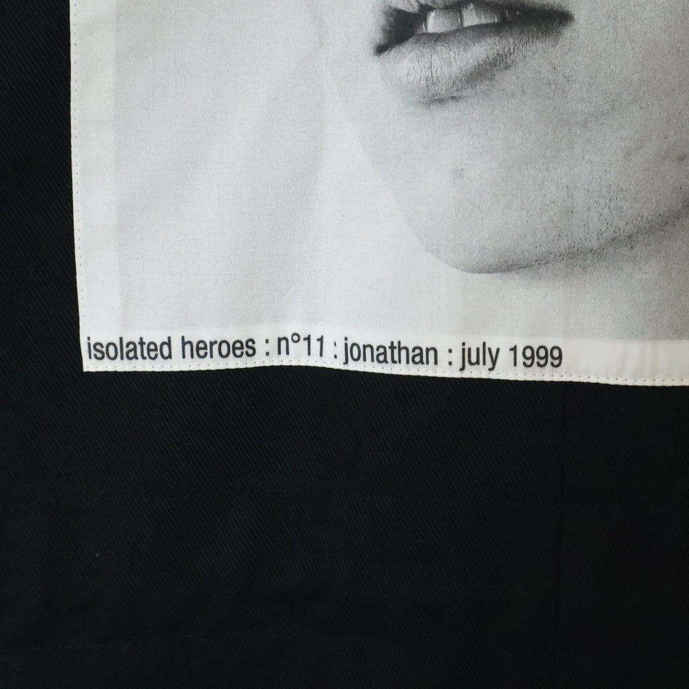 RAF SIMONS(ラフシモンズ) 16SS ISOLATED HEROES フォトプリント コットン モッズコート ブラック 161-700