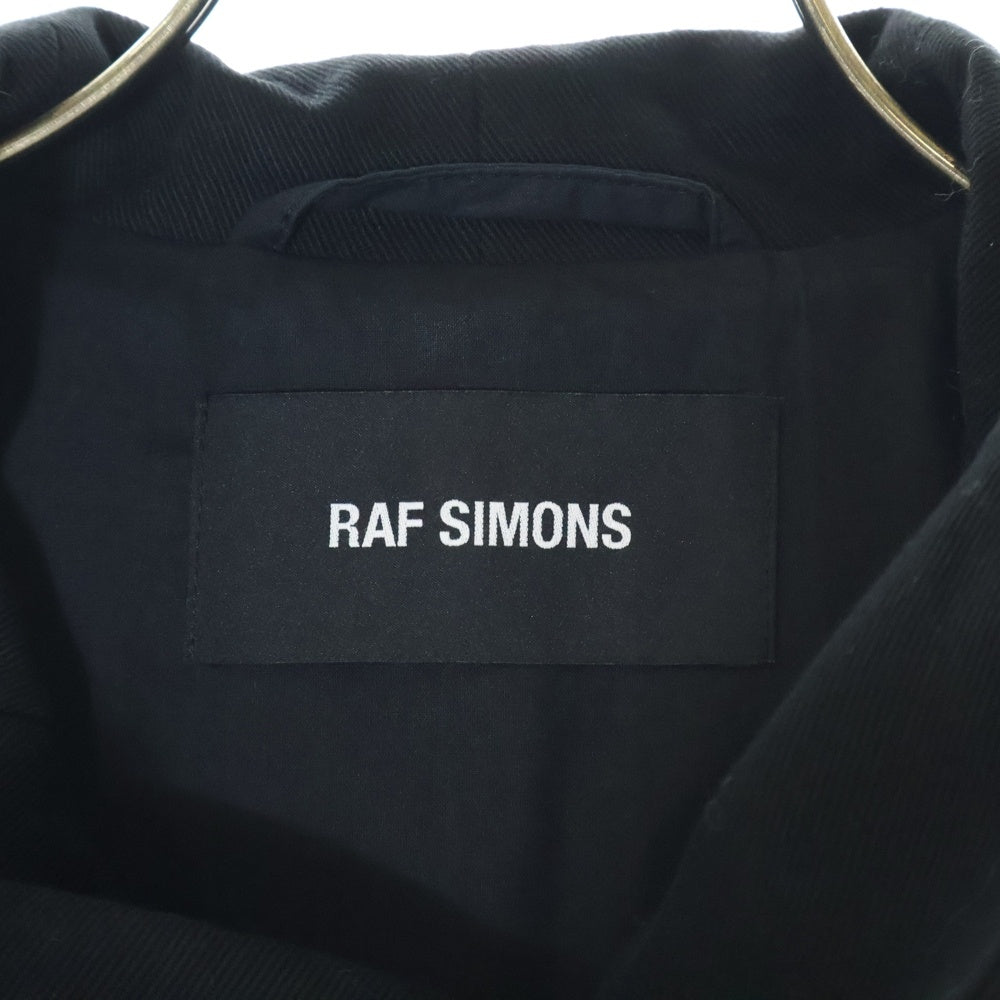 RAF SIMONS(ラフシモンズ) 16SS ISOLATED HEROES フォトプリント コットン モッズコート ブラック 161-700