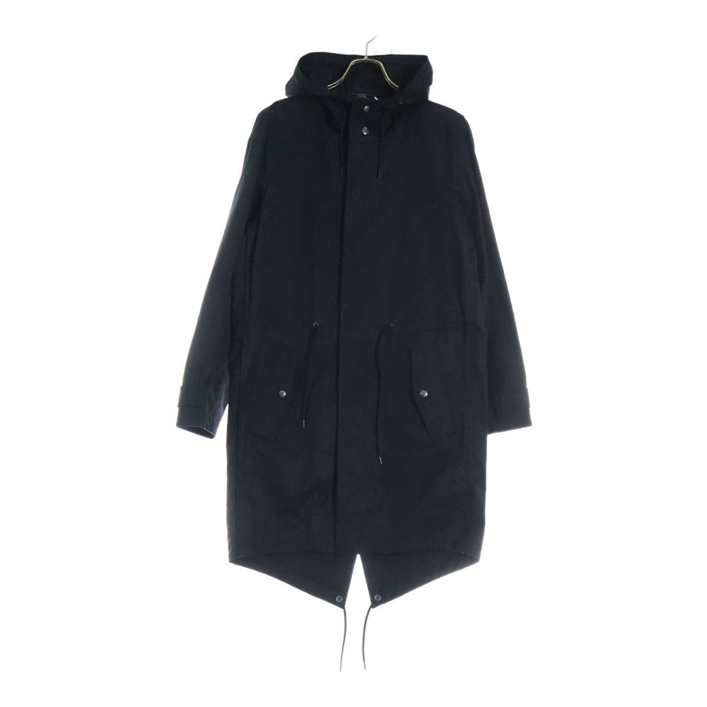 VALENTINO(ヴァレンティノ) バックロゴプリント コットン ロング モッズコート ブラック RV3CJB25KWC