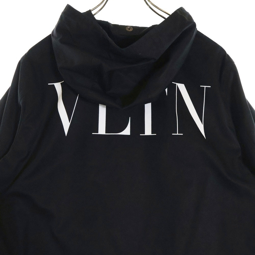 VALENTINO(ヴァレンティノ) バックロゴプリント コットン ロング モッズコート ブラック RV3CJB25KWC