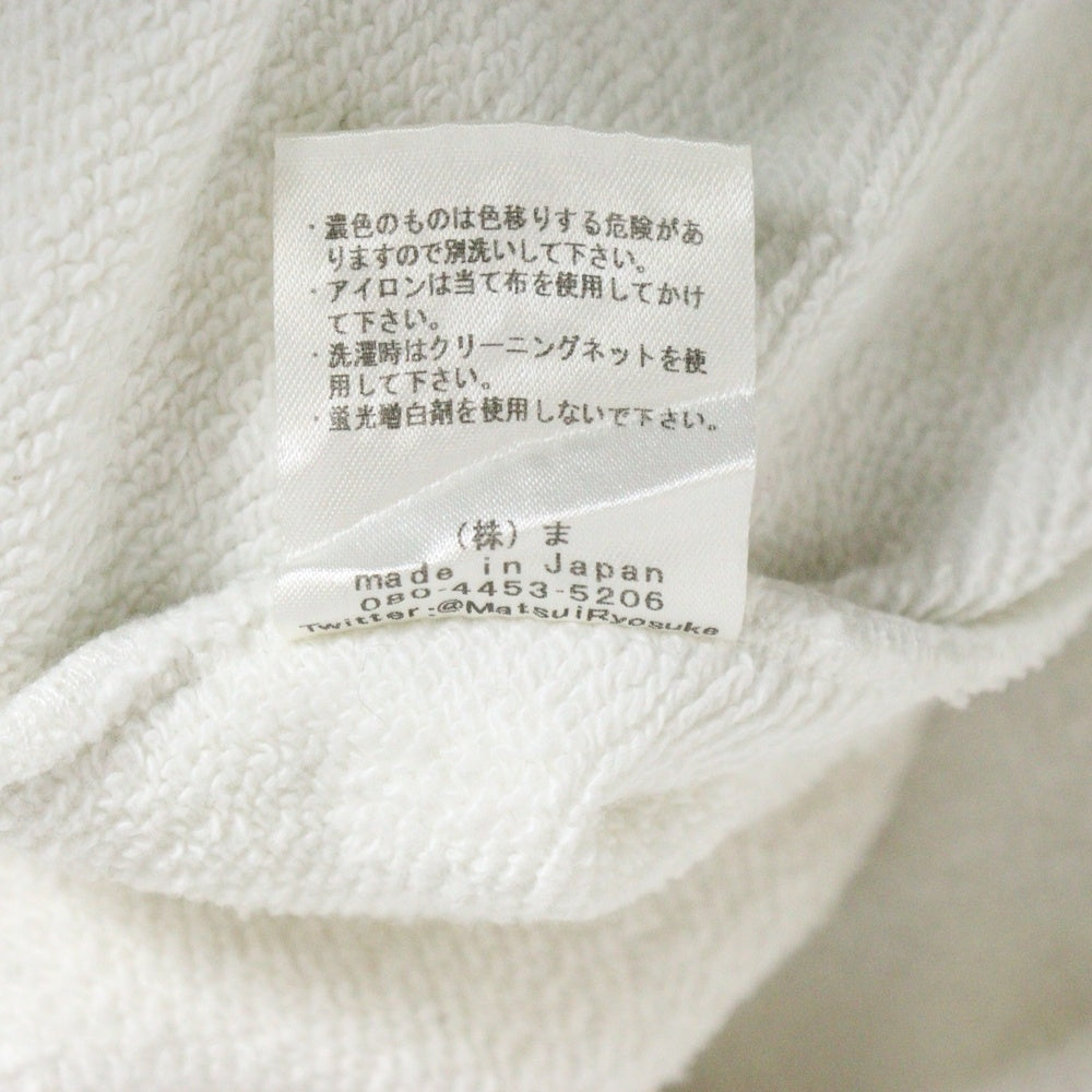 ha | za | ma(ハザマ) 19SS 堕ち去く都市のノースリーブパーカー グラフィックプリント スウェット ワンピース ブラック/ホワイト