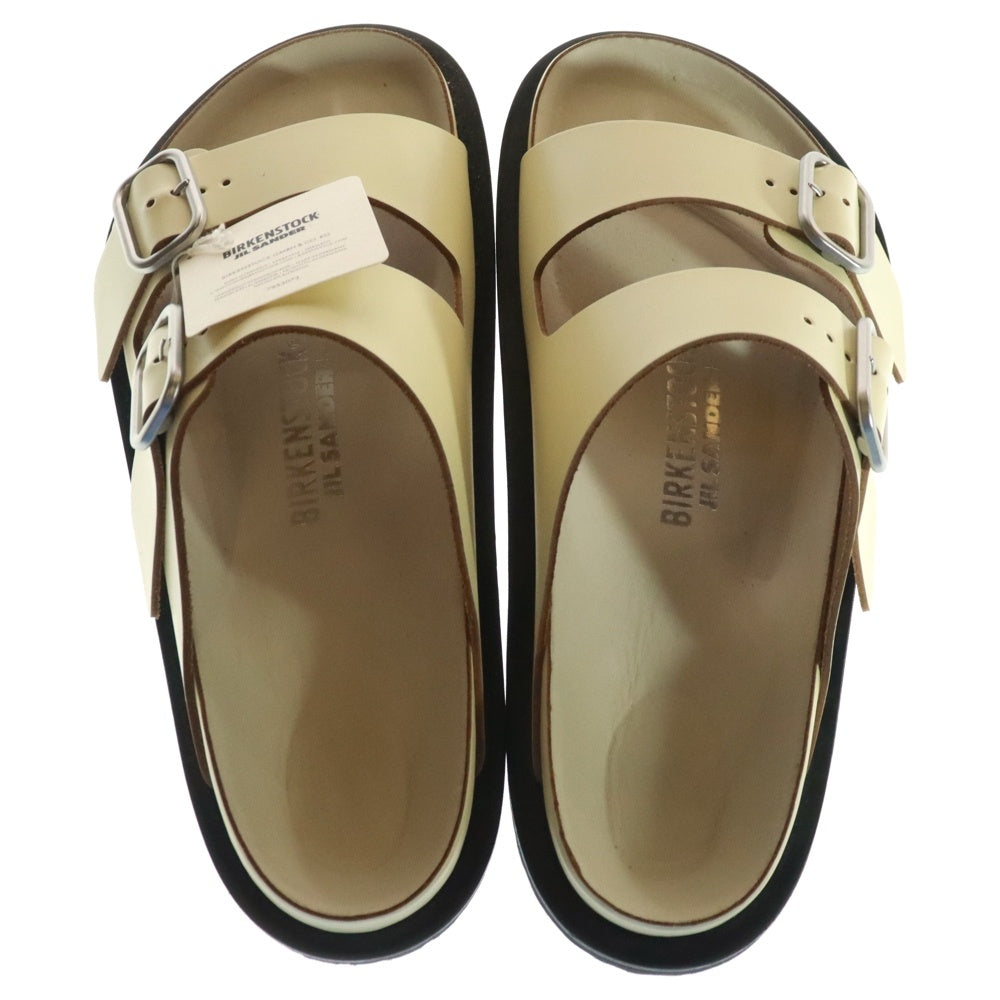 BIRKENSTOCK(ビルケンシュトック) ×JIL SANDER ARIZONA ジルサンダー アリゾナ サンダル レザーシューズ ミュール アイボリー
