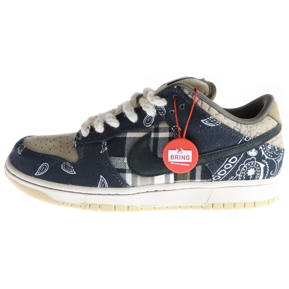 NIKE SB(ナイキエスビー) ×TRAVIS SCOTT CACTUS JACK DUNK LOW PRM QS トラヴィススコット カクタスジャック ダンク ローカットスニーカー ベージュ/ネイビー US7/26cm CT5053-001