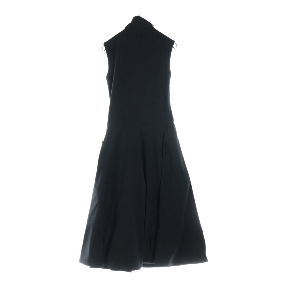 Y-3(ワイスリー) W VENT DRESS ベンテッド ハーフジップ マルチポケット ノースリーブ ワンピース ドレス レディース ブラック JI7087