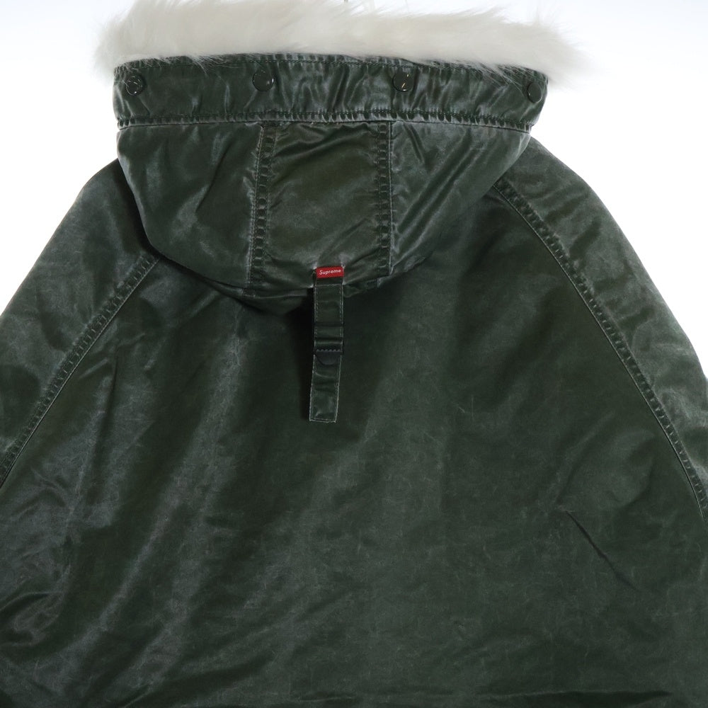 SUPREME(シュプリーム) 24AW Washed Flight Satin N-3B Parka ウォッシュドフライトジャケット サテン ジップアップフーデッドジャケット カーキ