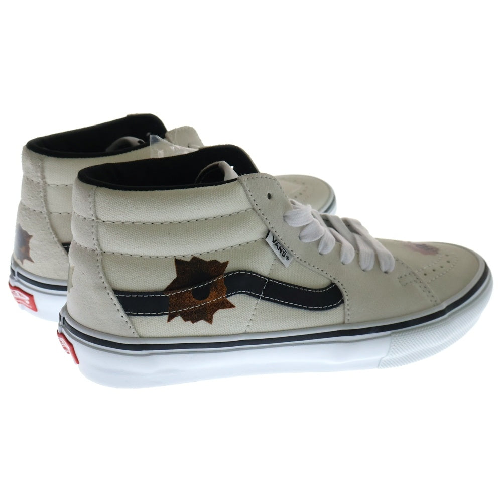 SUPREME(シュプリーム) ×Nate Lowman ×VANS 25SS Grosso Mid Bullet Hole ネイトロウマン バンズ ゴロッソ バレットホール ミッドカットスニーカー 630130-0001