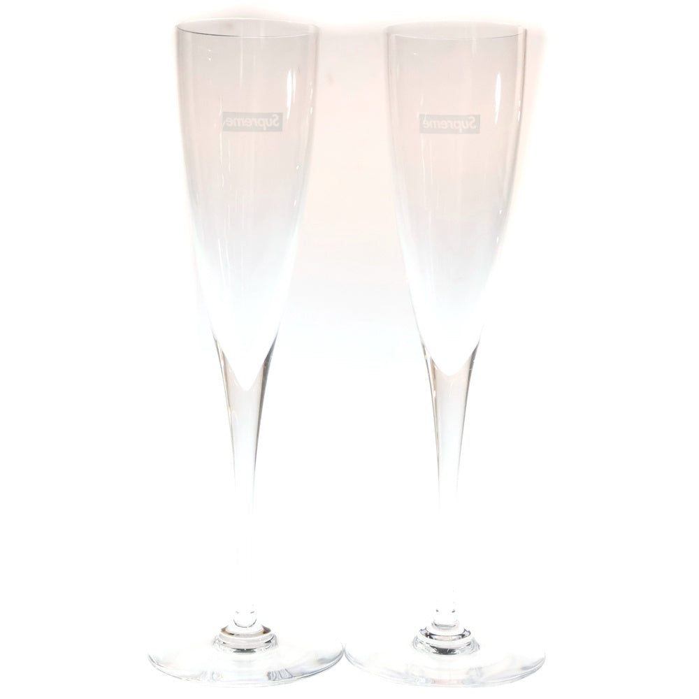 SUPREME(シュプリーム) 19AW Baccarat Dom Perignon Flute Set バカラ ドンペリ シャンパングラス 2本セット クリア ■