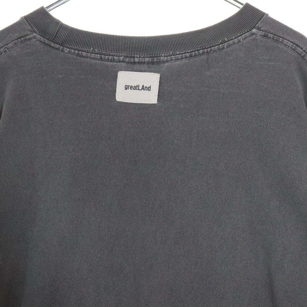 greatLand(グレイトランド) × ONEITA EXCLUSIVE L/S PACK TEE オニータ エクスクルーシブ クルーネック長袖Tシャツ カットソー チャコールグレー 223-ONL/AV