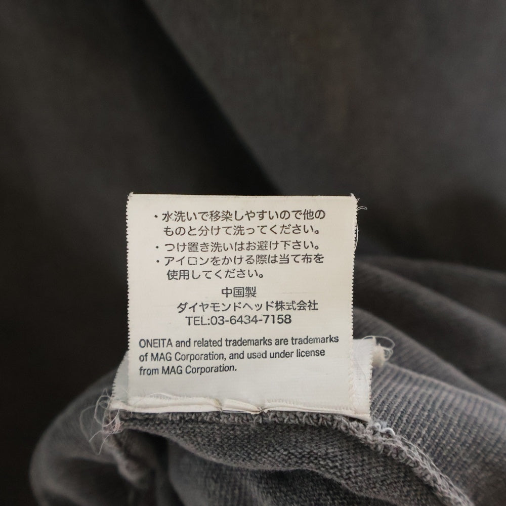 greatLand(グレイトランド) × ONEITA EXCLUSIVE L/S PACK TEE オニータ エクスクルーシブ クルーネック長袖Tシャツ カットソー チャコールグレー 223-ONL/AV