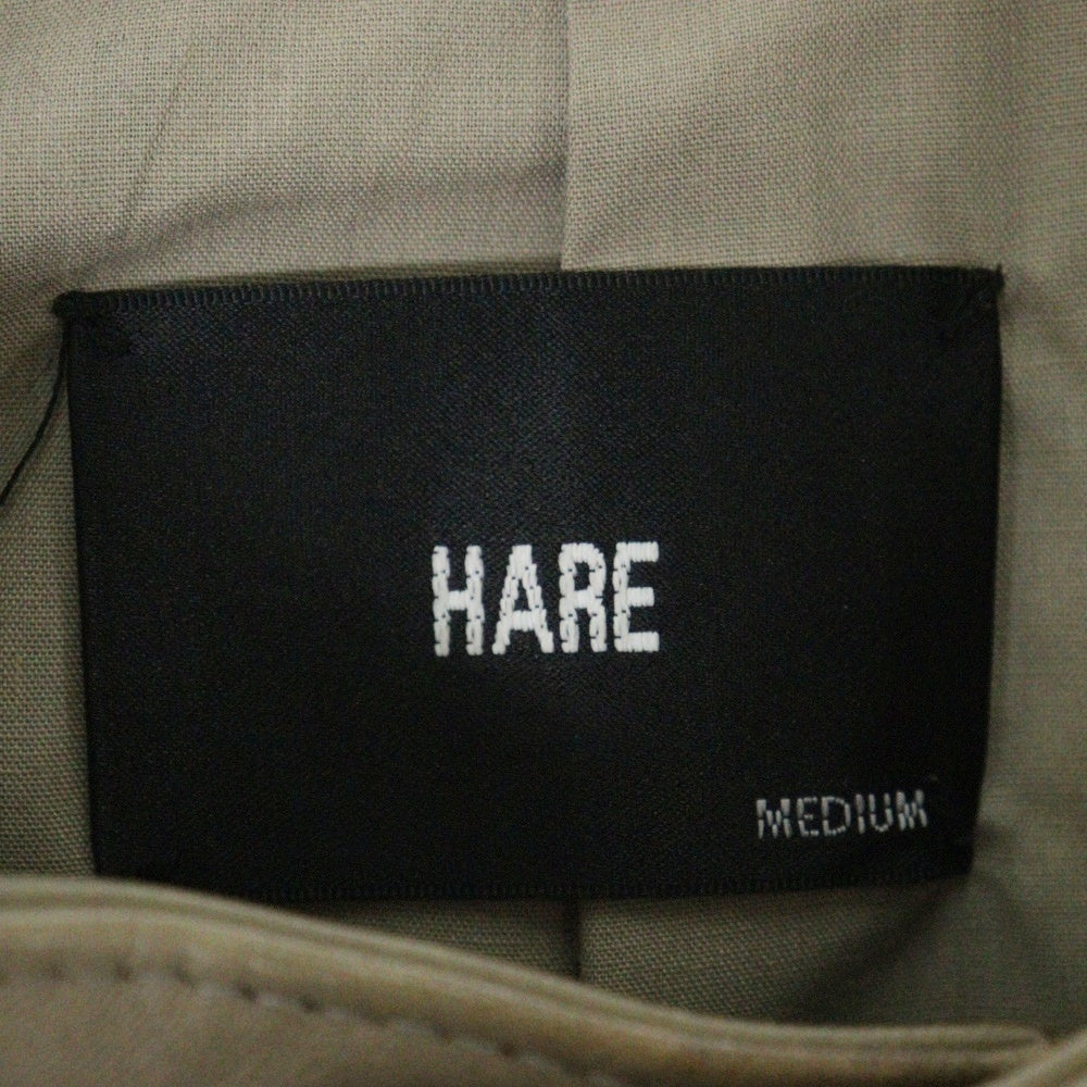 HARE(ハレ) ラムレザー シングルライダースジャケット ベージュ 124-30-0013