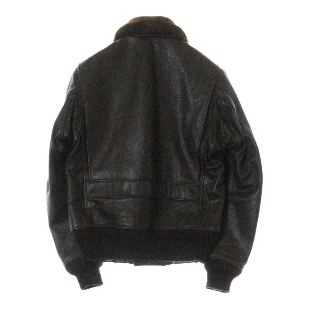 THE REAL McCOY'S(ザリアルマッコイ) U.S.NAVY TYPE G-1 FLIGHT JACKET レザー フライトジャケット ブラウン 383S-39622