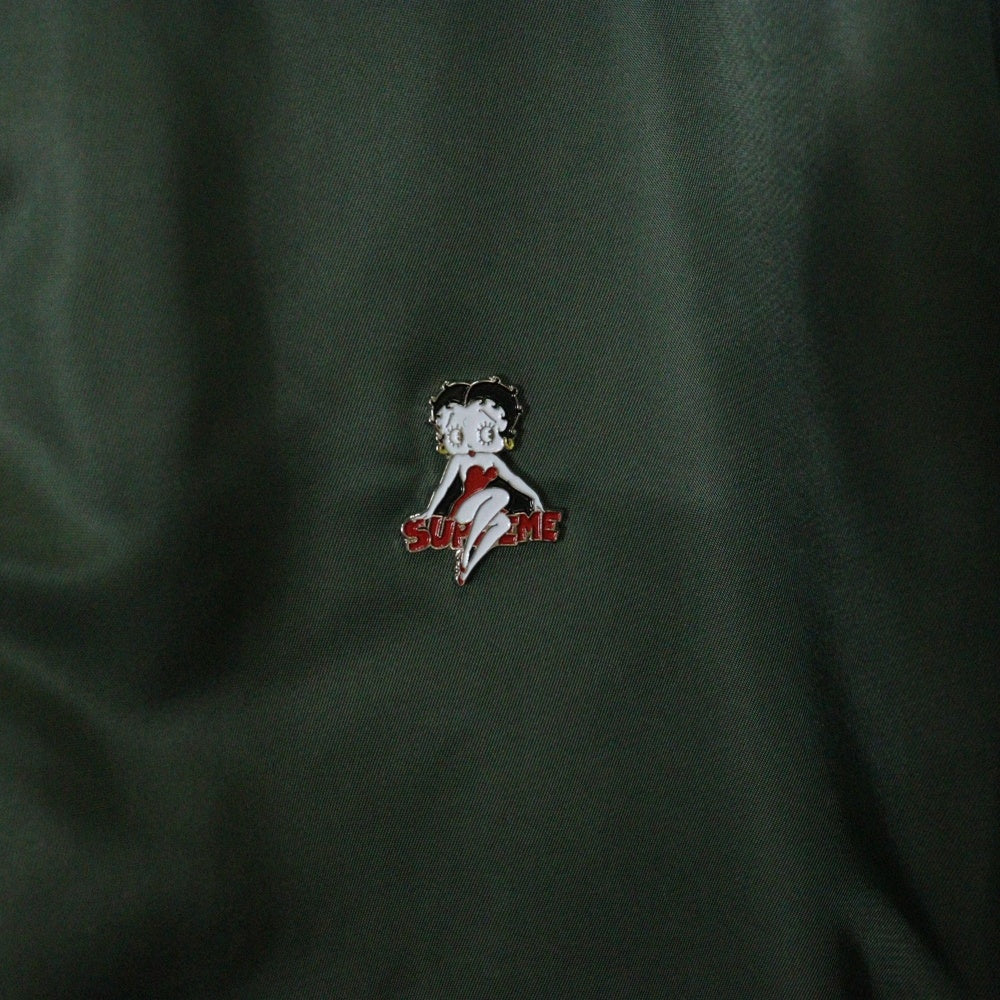 SUPREME(シュプリーム) 23AW ×Bounty Hunter Ma-1 Jacket バウンティーハンター エムエーワン スカル リバーシブルフライトジャケット カーキ/オレンジ