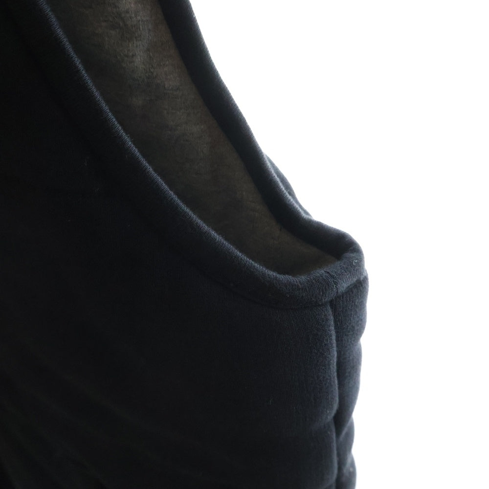 BURBERRY BLACK LABEL(バーバリー ブラックレーベル) ロゴワッペン ボタンダウン フーデット ダウンベスト ブラック D1P10-419-09
