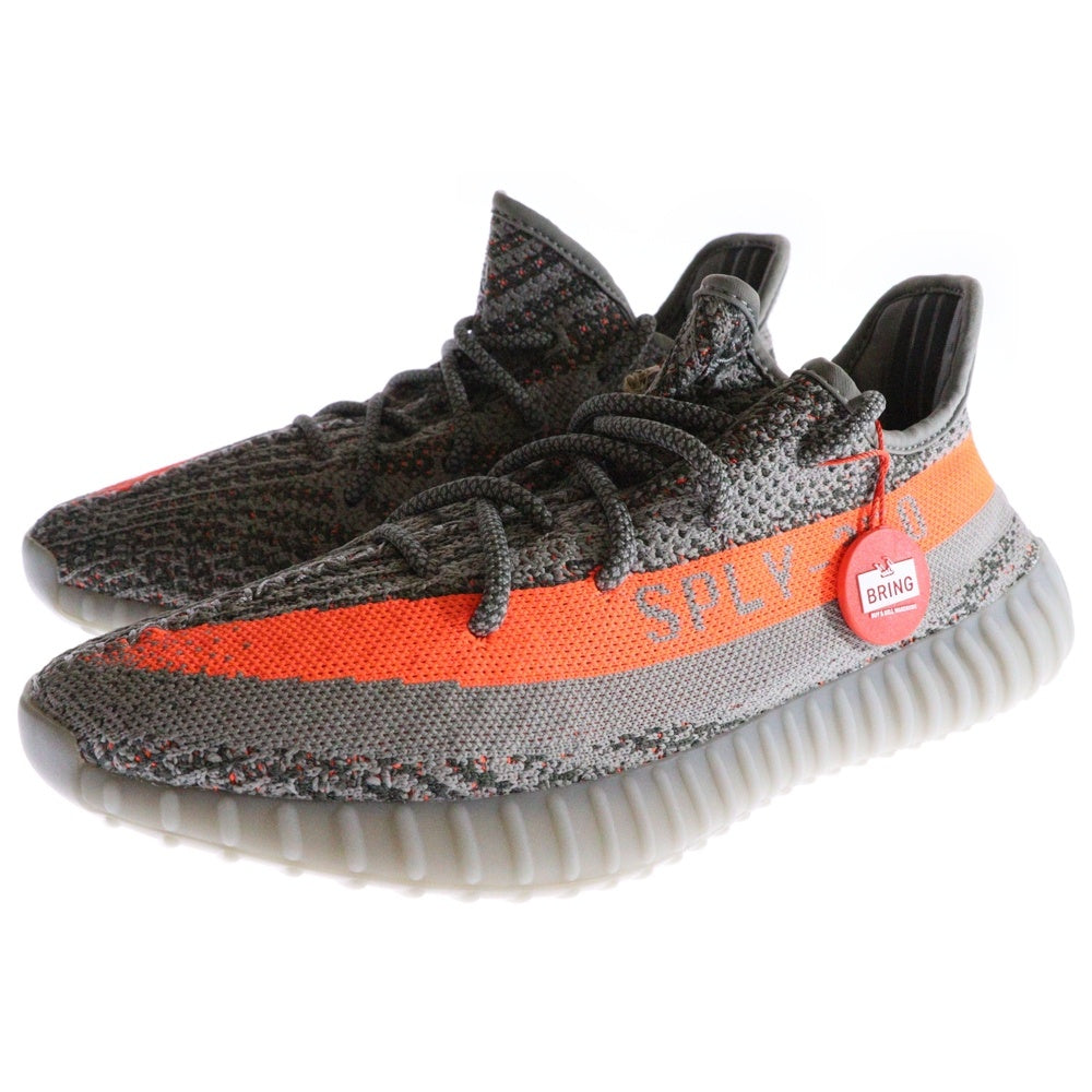 adidas(アディダス) YEEZY BOOST 350 V2 BELUGA REFLECTIVE イージーブースト350V2 ベルーガ リフレクティブ ローカットスニーカー グレー/オレンジ GW1229