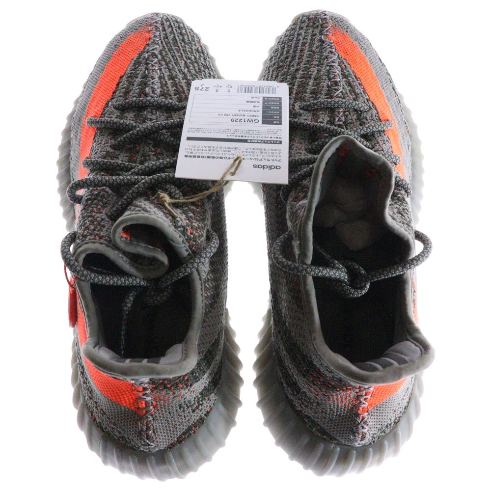 adidas(アディダス) YEEZY BOOST 350 V2 BELUGA REFLECTIVE イージーブースト350V2 ベルーガ リフレクティブ ローカットスニーカー グレー/オレンジ GW1229