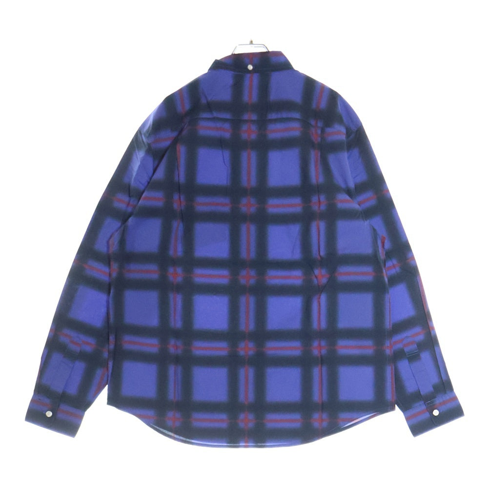 SUPREME(シュプリーム) 21SS Spray Tartan Shirt スプレー タータンチェック 長袖シャツ パープル
