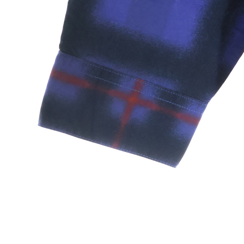 SUPREME(シュプリーム) 21SS Spray Tartan Shirt スプレー タータンチェック 長袖シャツ パープル
