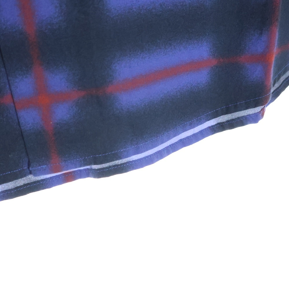 SUPREME(シュプリーム) 21SS Spray Tartan Shirt スプレー タータンチェック 長袖シャツ パープル