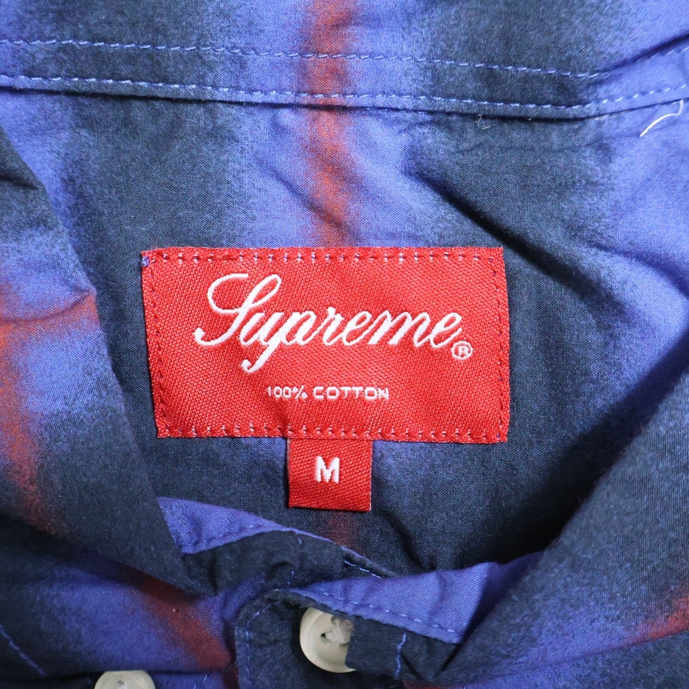 SUPREME(シュプリーム) 21SS Spray Tartan Shirt スプレー タータンチェック 長袖シャツ パープル