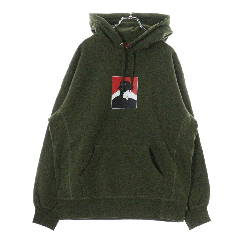 SUPREME(シュプリーム) 20AW Portrait Hooded Sweatshirt ポートレート グラフィックプリント スウェットプルオーバーパーカー グリーン