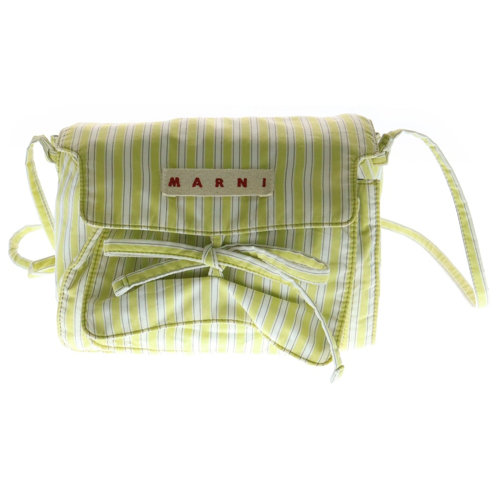 MARNI(マルニ) TRUNK MEDIA トランク ミディアム ストライプ ショルダーバッグ イエロー SBMP0098U0