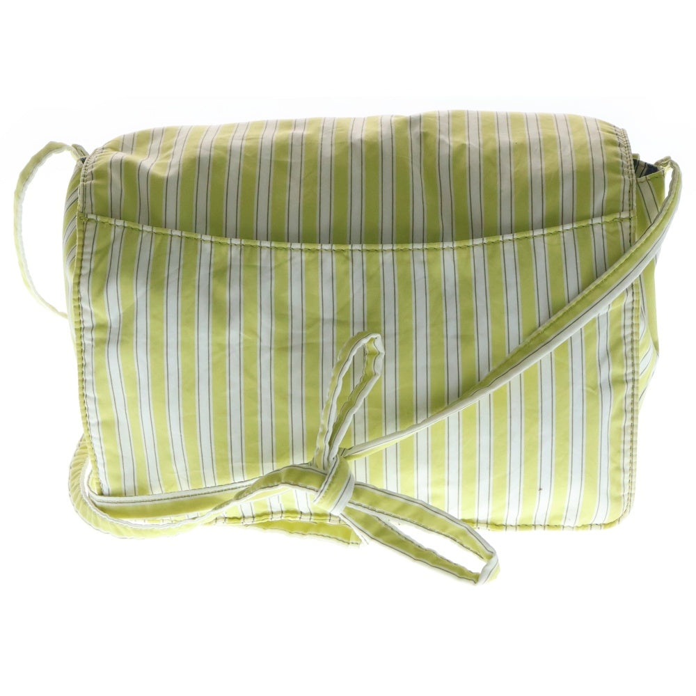 MARNI(マルニ) TRUNK MEDIA トランク ミディアム ストライプ ショルダーバッグ イエロー SBMP0098U0