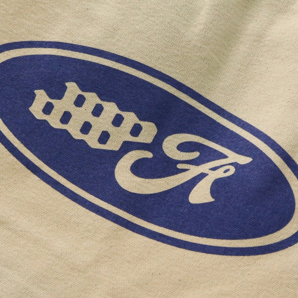 4.W.A JEWELRY SUPPLY(フォーウィールドアソシエーション ジュエリーサプライ) EMBLEM LOGO TOTE BAG エンブレムロゴ トートバッグ ナチュラル