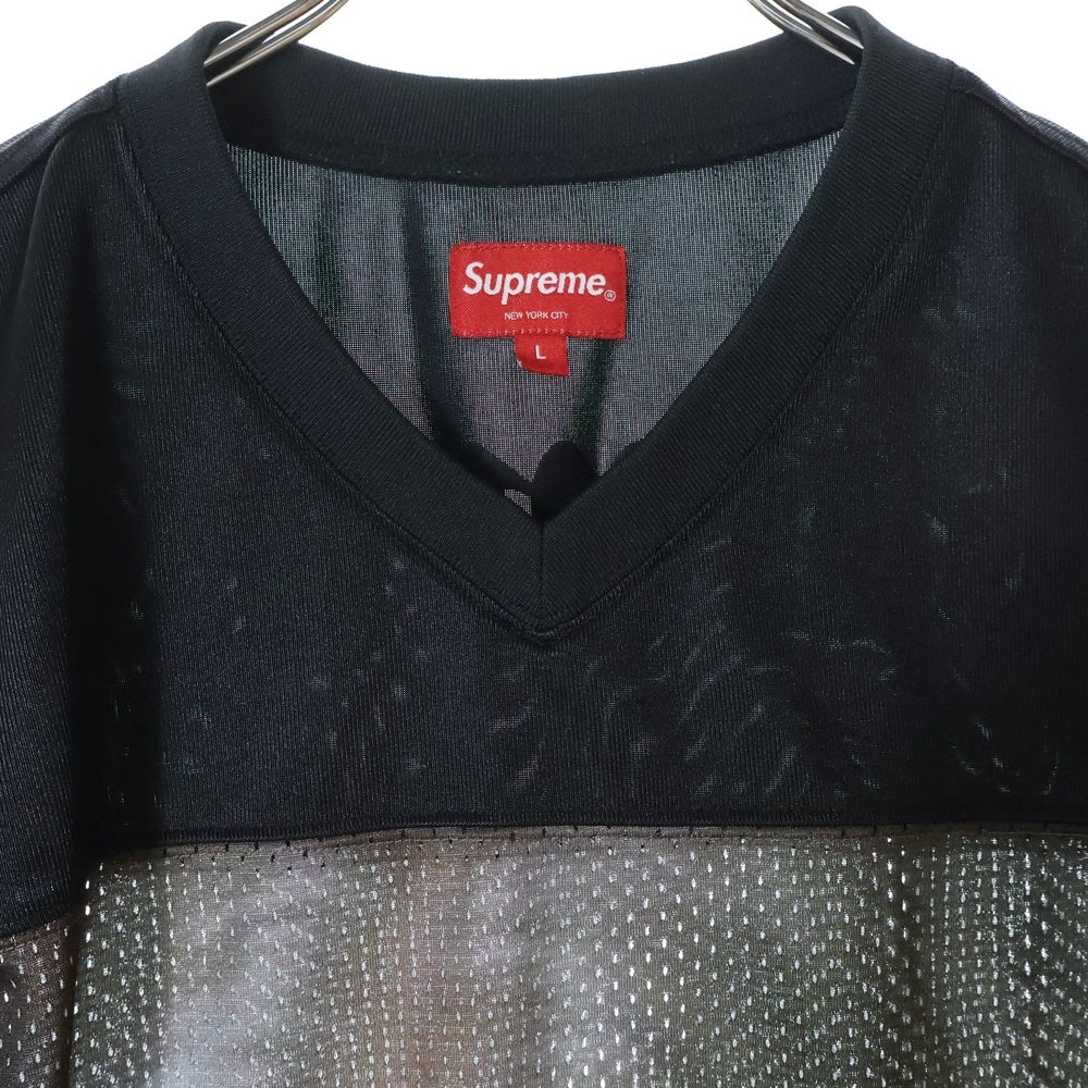 SUPREME(シュプリーム) 22SS Gummo Football Top ガンモドット フットボール トップ メッシュ半袖Tシャツ カットソー ブラック
